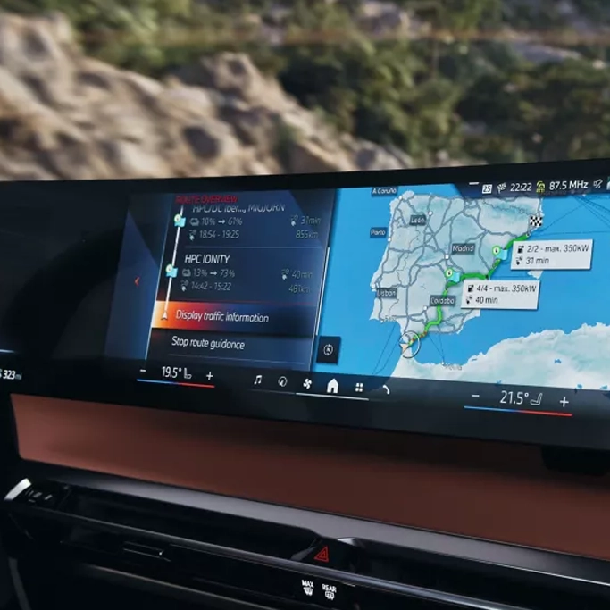 Vue intérieur du BMW X3, tableau de bord