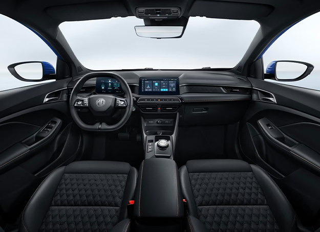 Vue avant intérieur de la MG3 Hybrid+