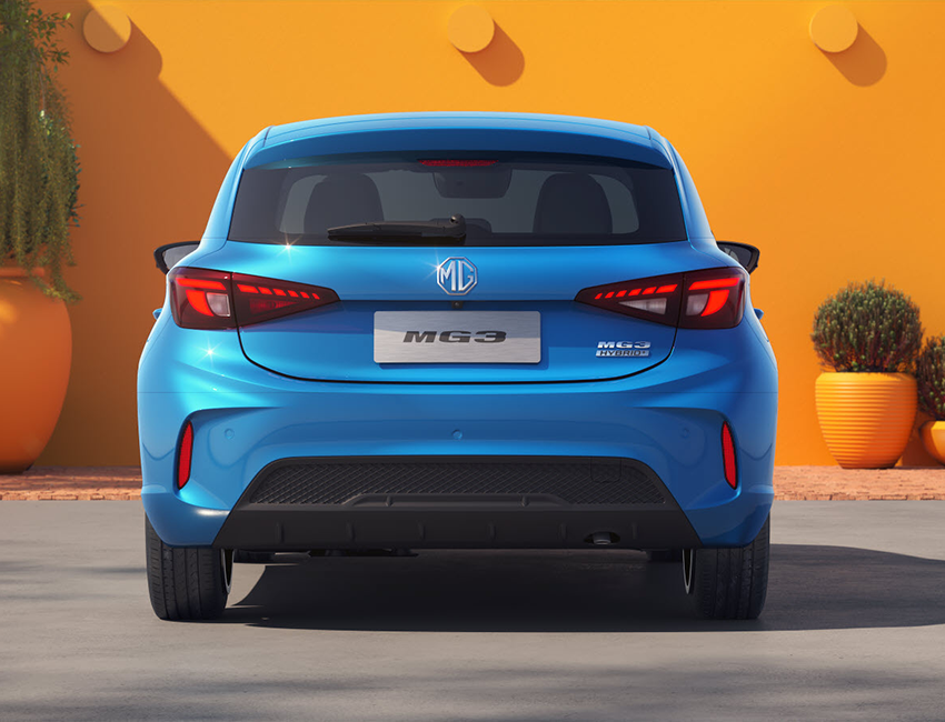 Vue arrière de la MG3 Hybrid+